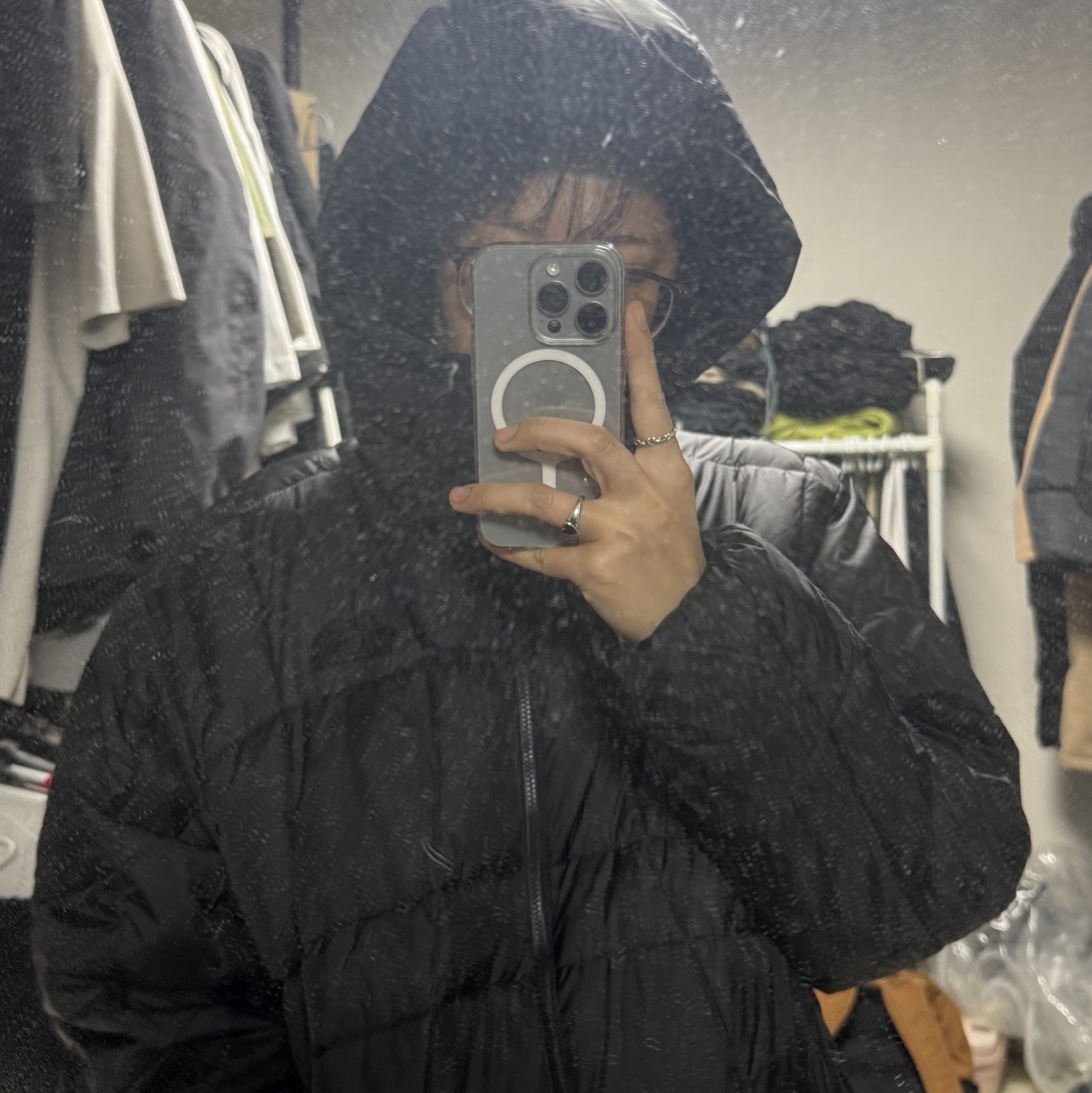 The North Face Wave LT On Jacket Black -25FW 착용 스타일
