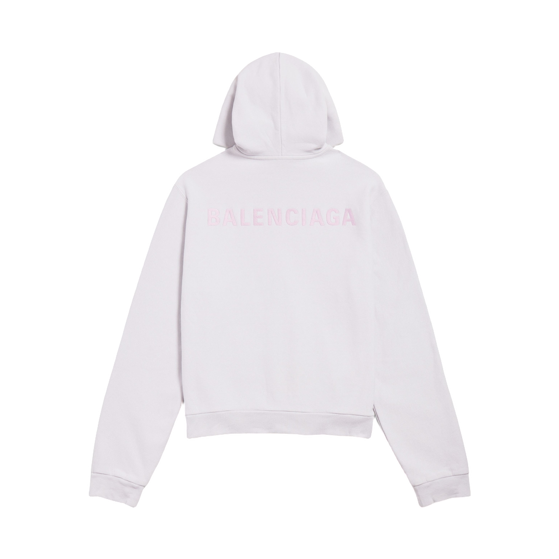 851236TTVJ22420 (W) Balenciaga Balenciaga Back Zip-Up Hoodie Regular Fit Dirty White Baby Pink