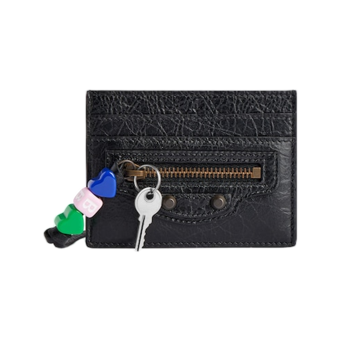 8106062ACAT1000 Balenciaga Le City Card Holder Black