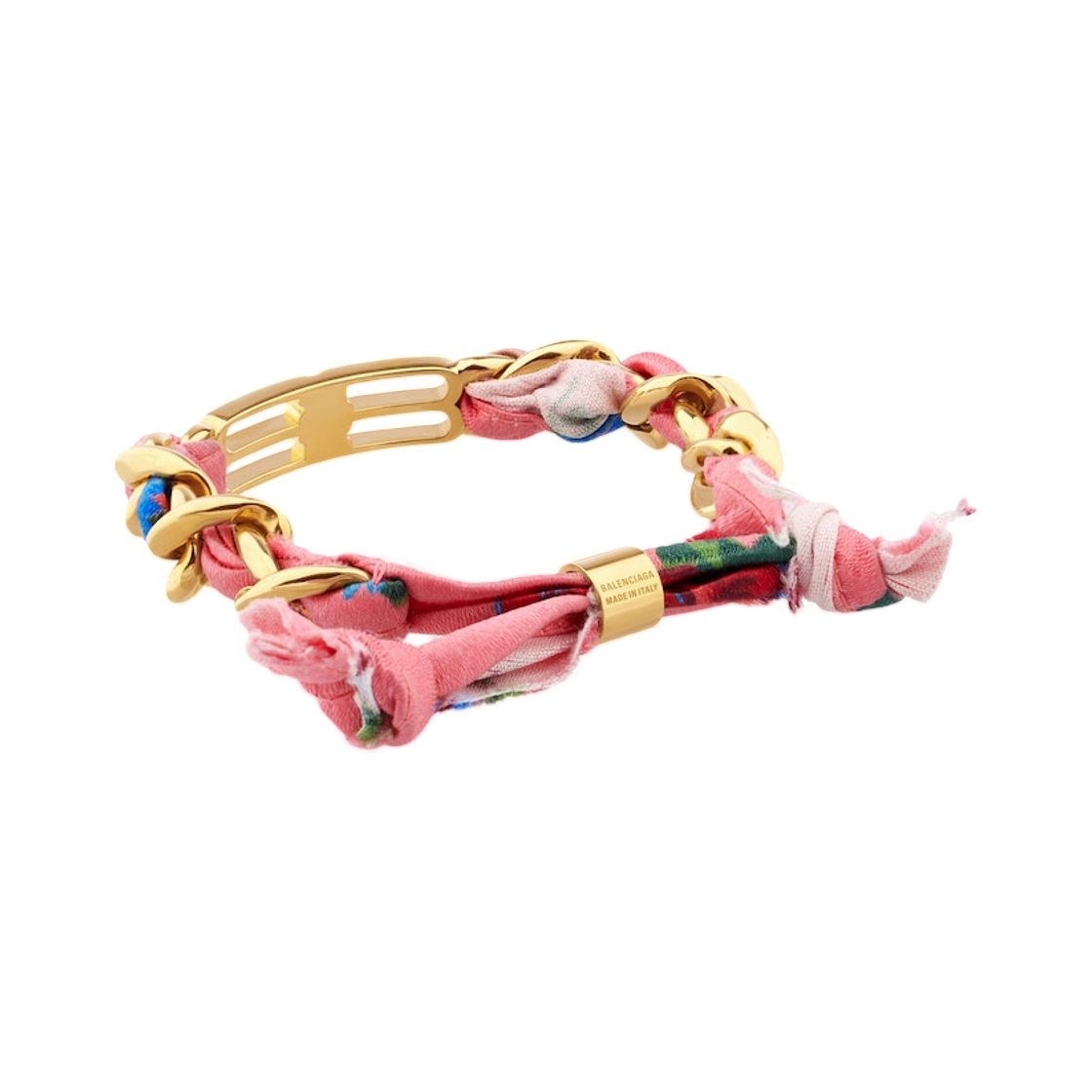 (W) 발렌시아가 BB 아이콘 리본 브레이슬릿 골드 멀티컬러((W) Balenciaga BB Icon Ribbon Bracelet Gold Multicolor) - 2