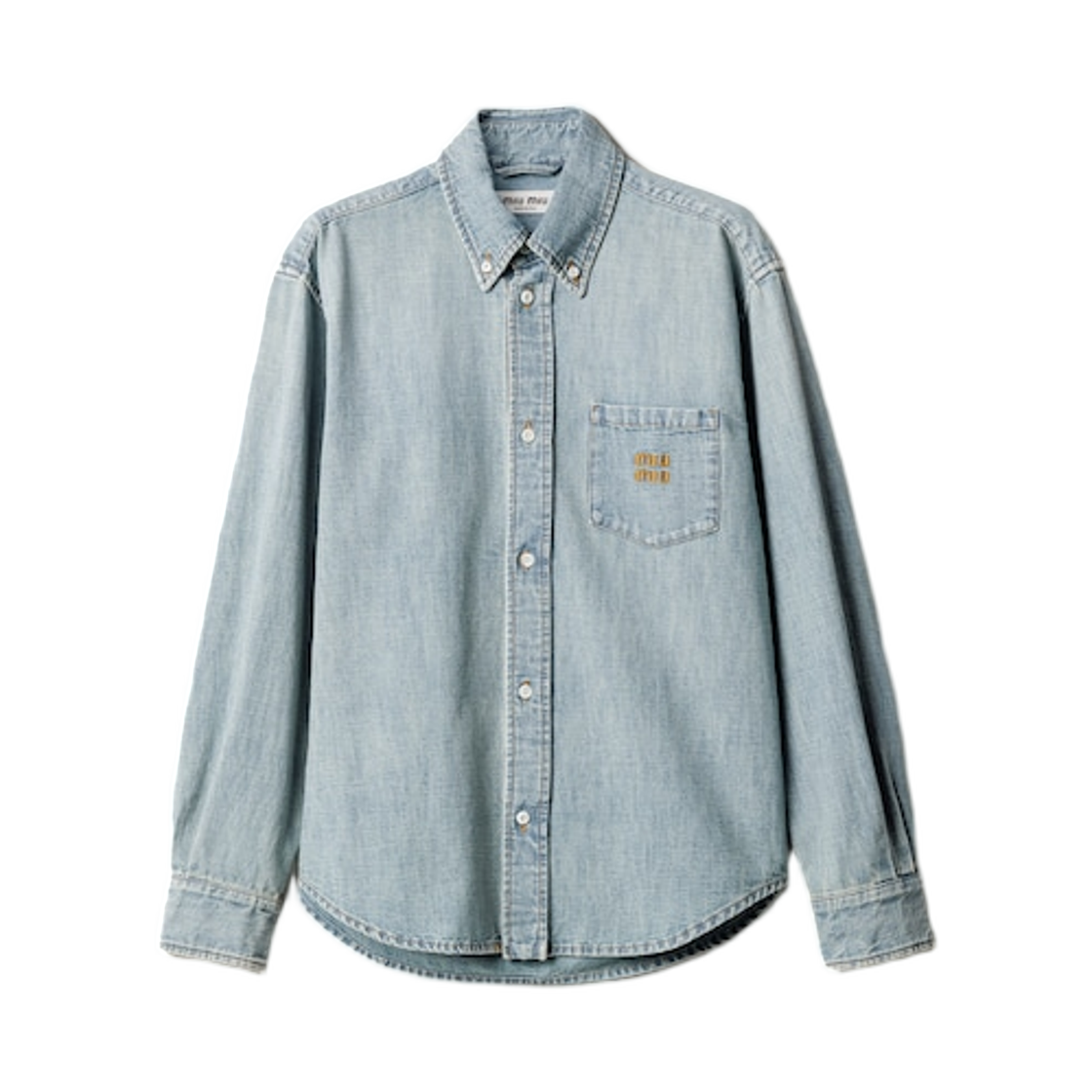 GWC133-18JI-F0076 (W) Miu Miu Chambray Shirt Light Blue