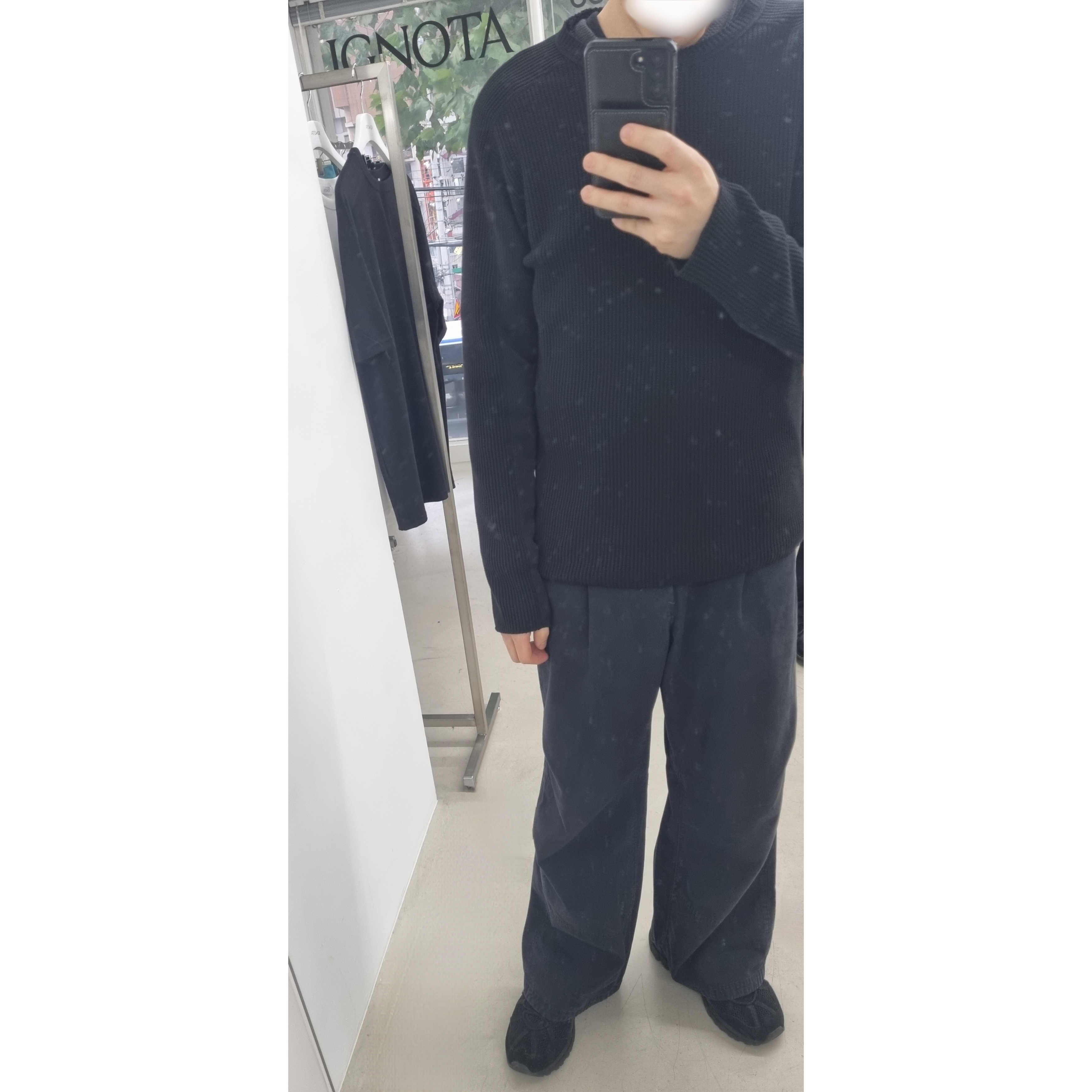 Ignota Core:13 Cut LS T Black, Asics Gel-Sonoma 15-50 Black 착용 스타일 - 1