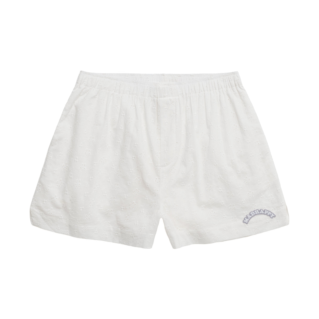 (W) 매드해피 복서 쇼츠 화이트 아일렛((W) Madhappy Boxer Short White Eyelet)