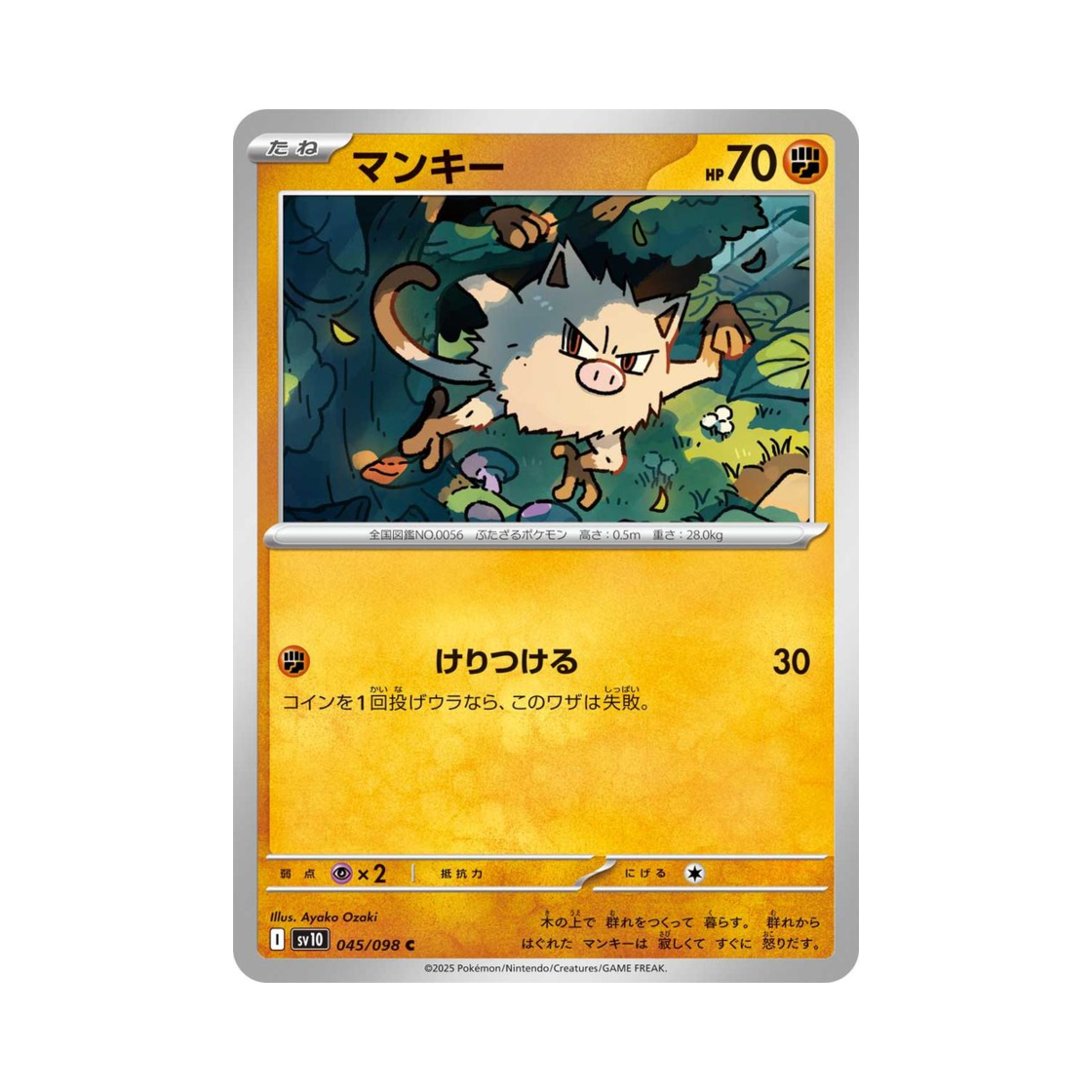 포켓몬 TCG 망키 C 로켓단의 영광 (일어판)(Pokemon TCG Mankey C Glory of Team Rocket (Japanese Ver.)) - 1