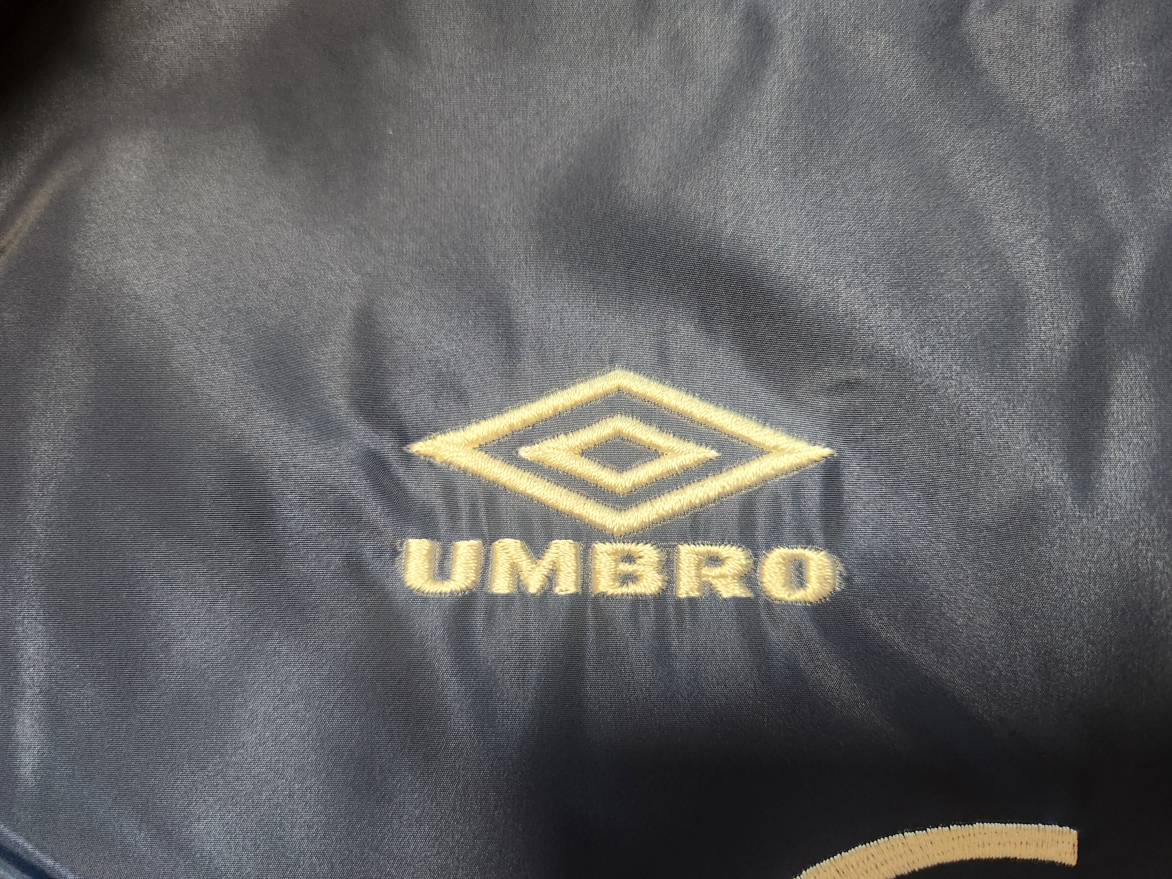 Supreme x Umbro Gradient Track Jacket Navy - 25FW 착용 스타일 - 4