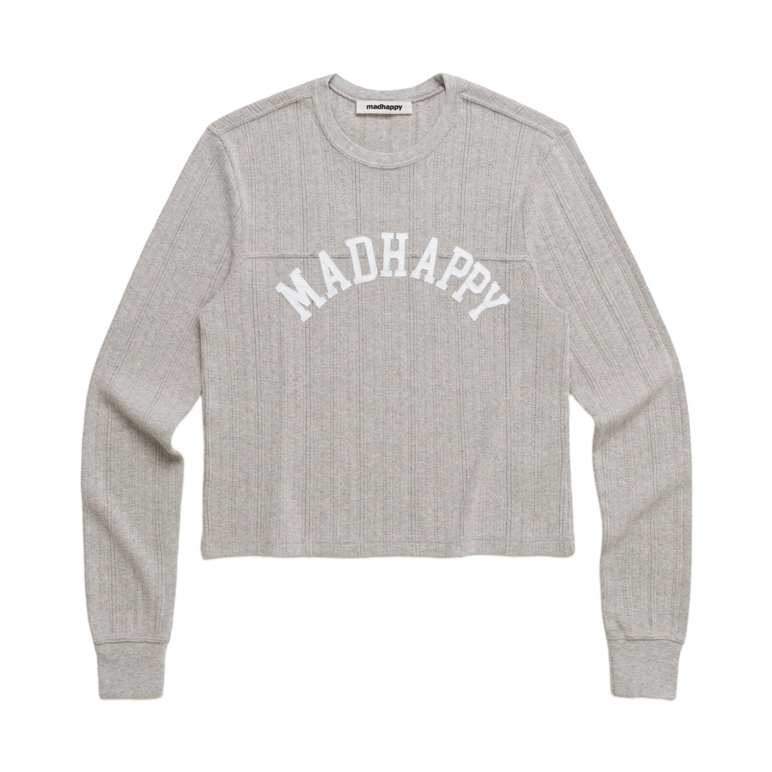 WK730208106 (W) Madhappy Pointelle Athletic T-Shirt Vintage Heather