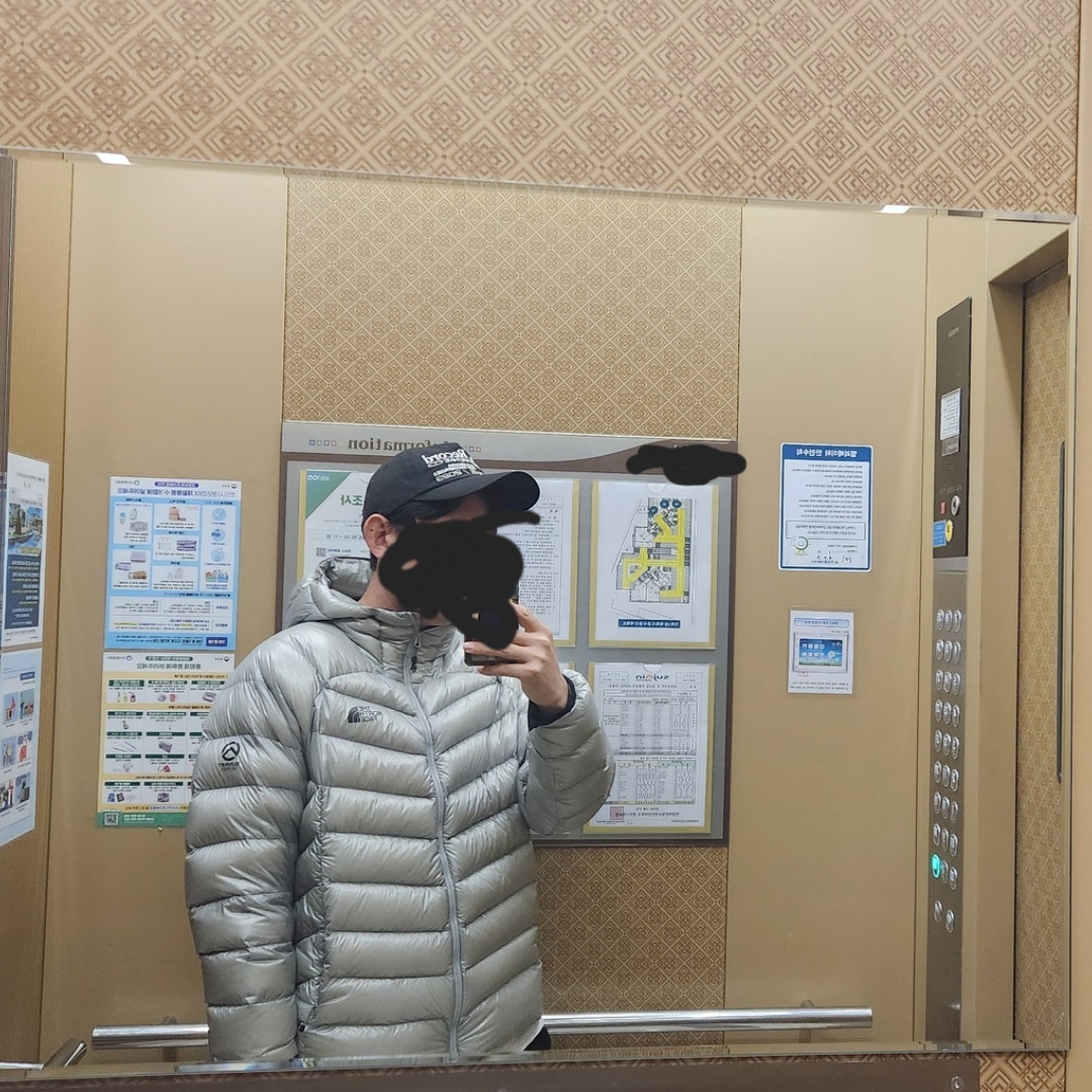 The North Face Summit Mattehorn RDS Down Jacket Light Gray 착용 스타일