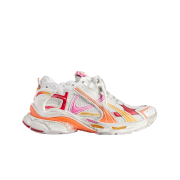 (W) Balenciaga Runner Sneaker White Orange Pink Red