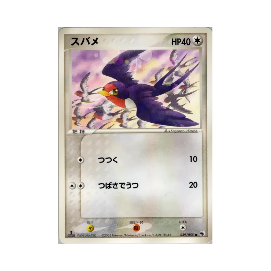 포켓몬 TCG 테일로 C 어드벤스드 익스팬션 팩 (일어판)(Pokemon TCG Taillow C Adv Expansion Pack (Japanese Ver.)) - 1