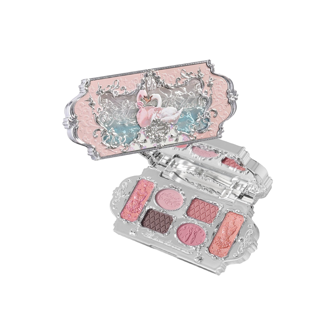 - Flower Knows Swan Ballet Six-Color Makeup Palette 03 Pink Swan