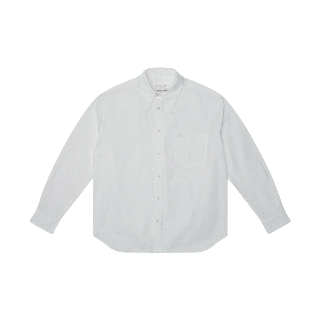 ERL 화이트 포플린 오버셔츠 화이트(ERL White Poplin Overshirt White)