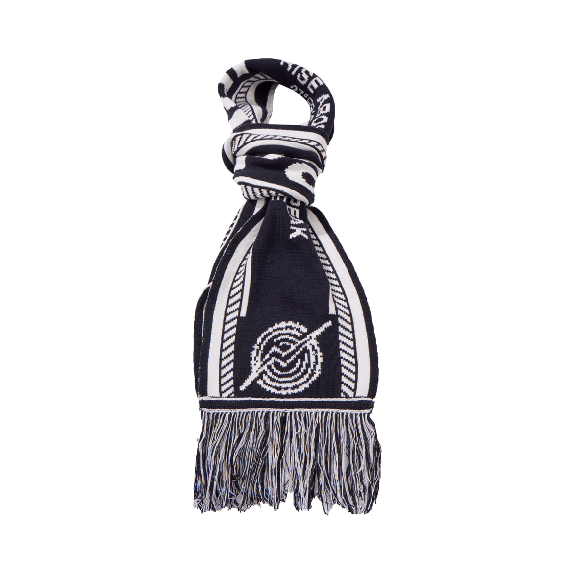 KB4AC1958MBK KALA PATTHAR Kp Logo Reversible Hairy Muffler Black