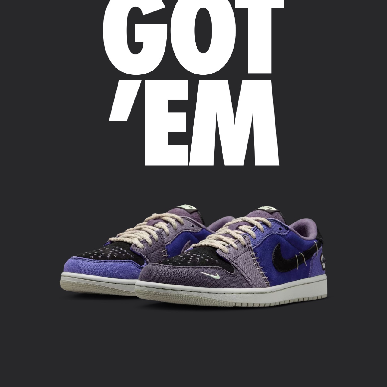 Jordan 1 x Zion Williamson Retro Low OG Regency Purple and Dark Raisin 착용 스타일