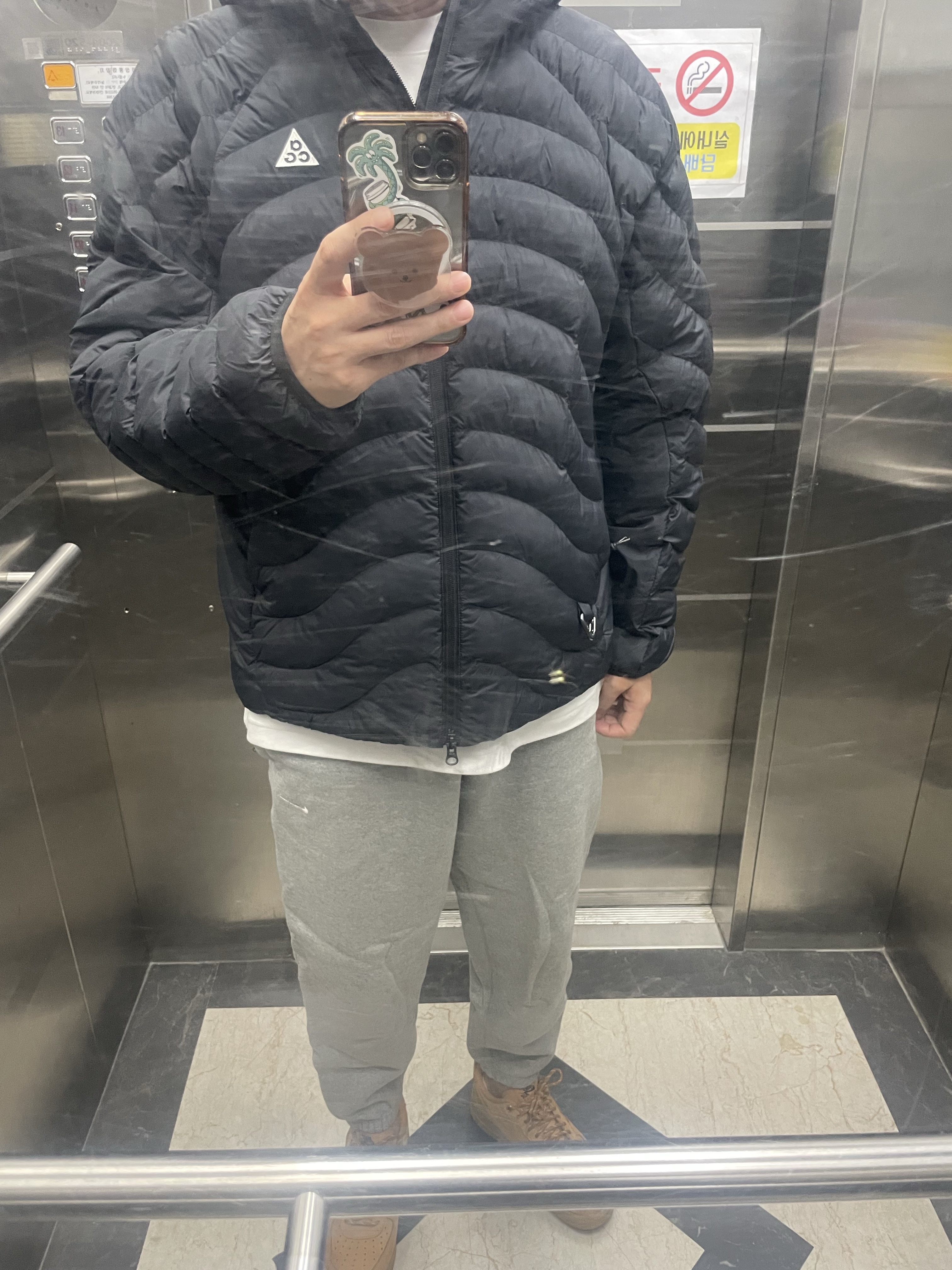 Nike ACG Lava Flow Therma-Fit ADV Jacket Black Summit White - Asia 착용 스타일