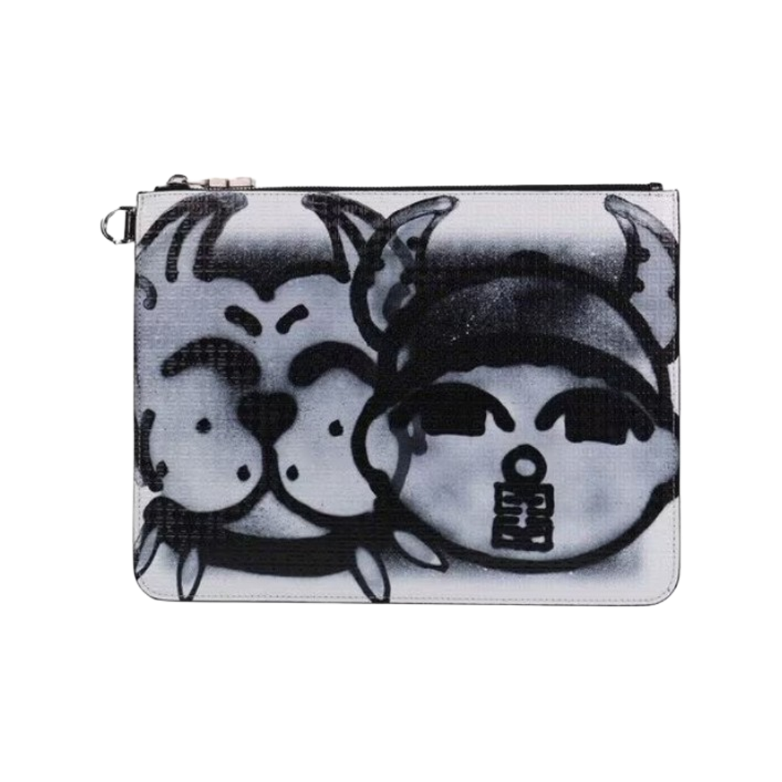지방시 4G 태그 프린트 클러치 블랙 화이트(Givenchy 4G Tag Print Clutch Black White) - 1