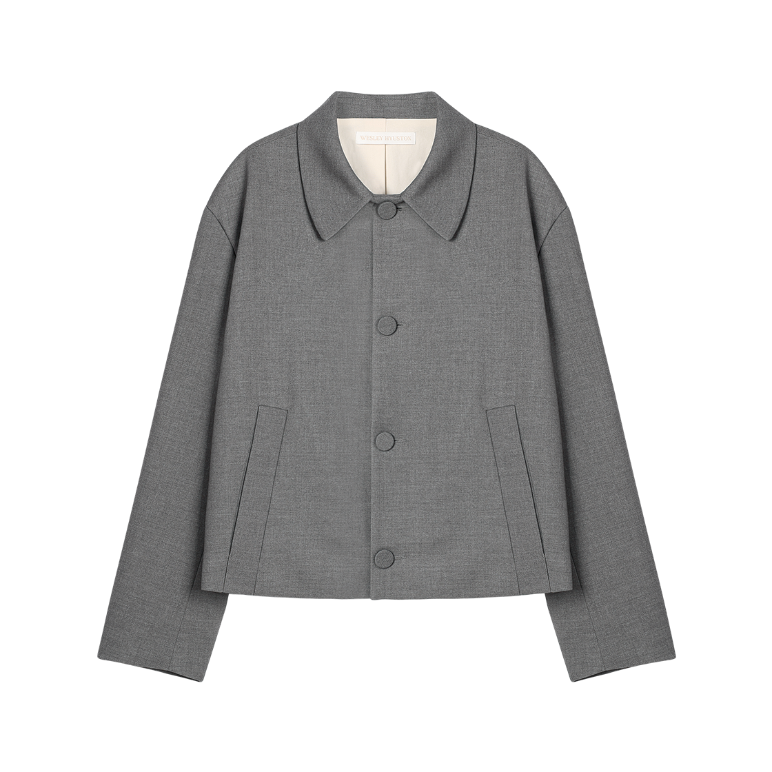 웨슬리휴스턴 윈저 울 크롭 자켓 그레이(WESLEY HYUSTON Windsor Wool Crop Jacket Grey)