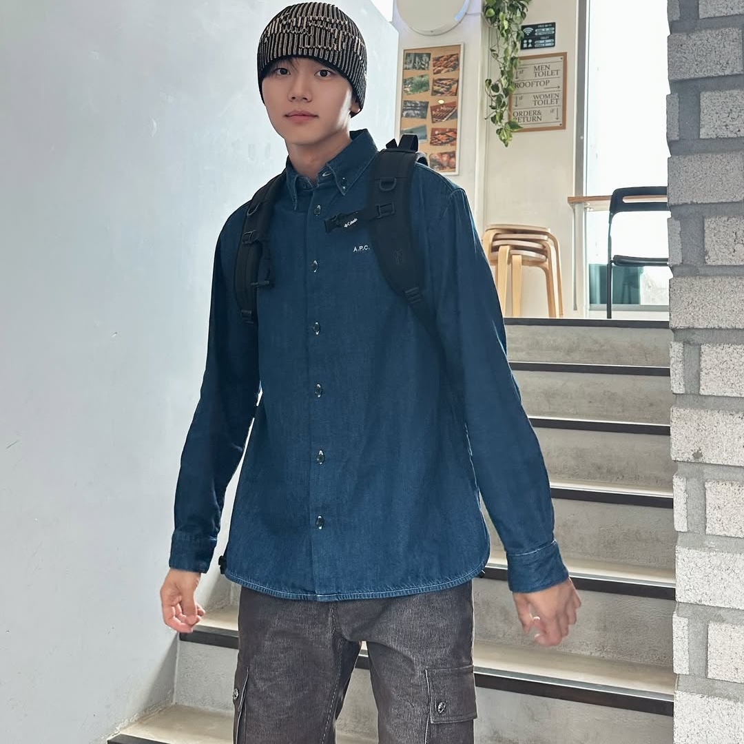 Mea Cargo Bootcut Pants Brown 착용 스타일 - 3