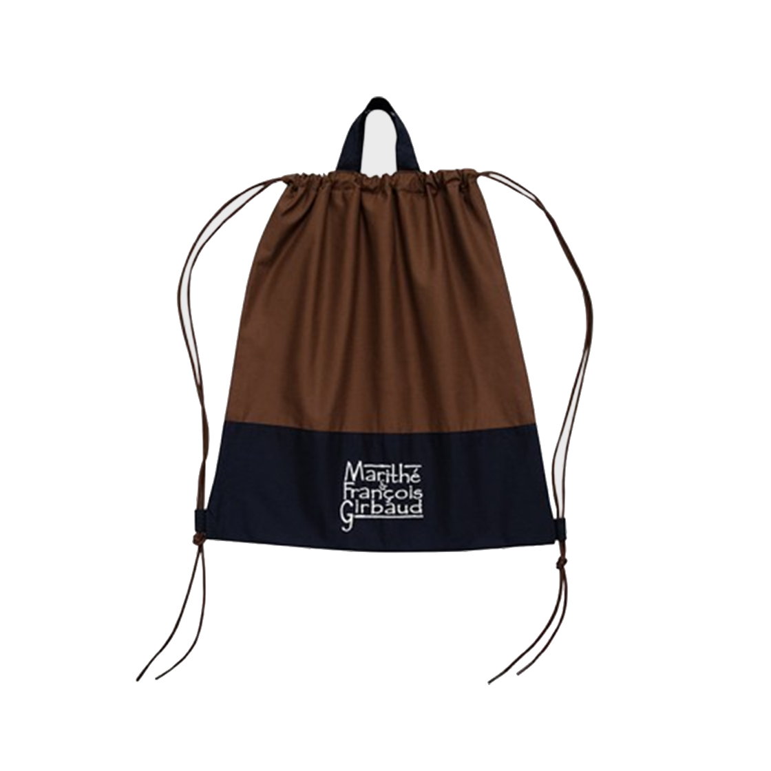 JS-LOGO-GYM-SACK-MFG-BR JERUSALEM SANDALS Logo Gym Sack X MFG Brown