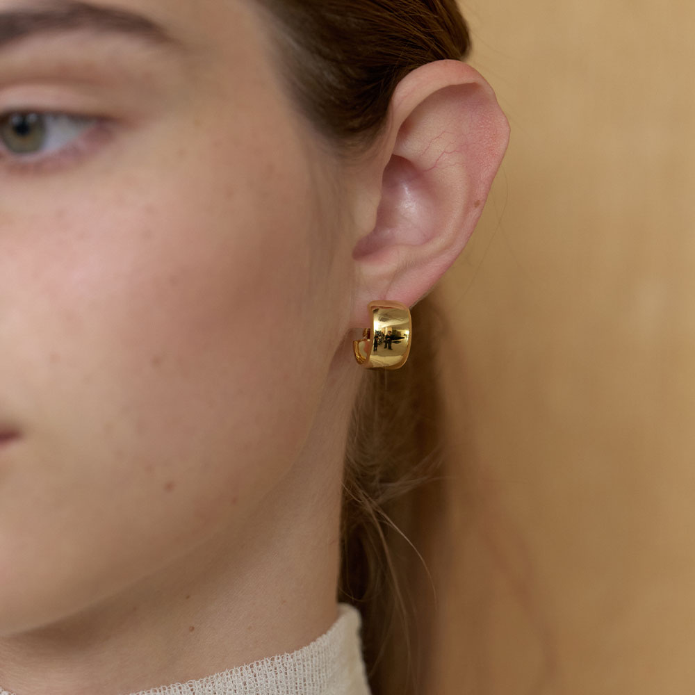 러브미몬스터 에센셜 라운드 링 귀걸이 골드(lovememonster Essential Round Ring Earrings Gold) - 3