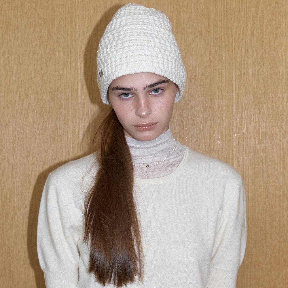 러브미몬스터 몬트 클래식 울 비니 아이보리(lovememonster Mont Classic Wool Beanie Ivory) - 4