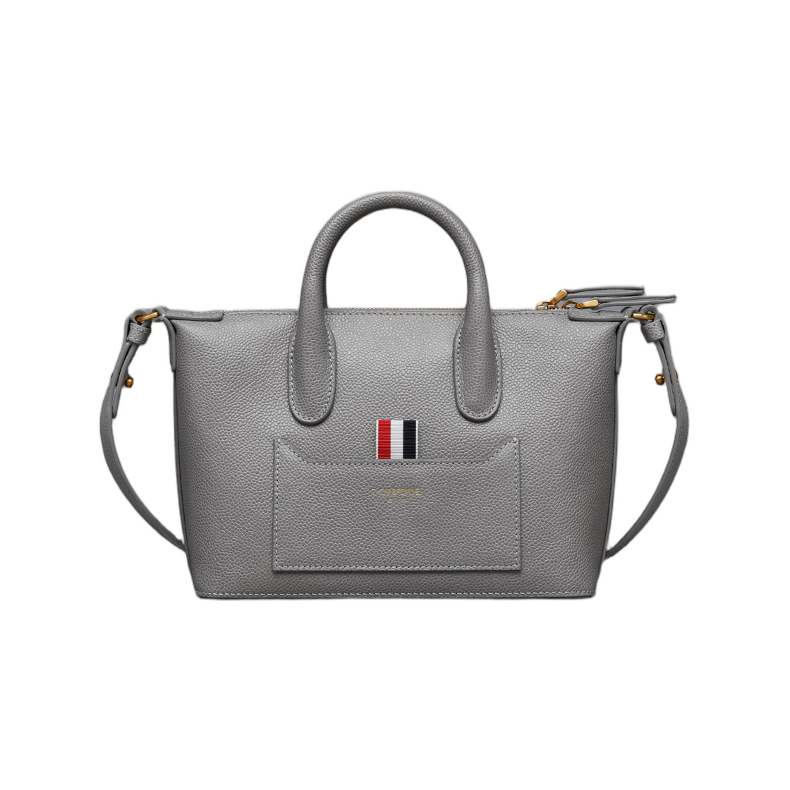 톰브라운 페블 그레인 마이크로 소프트 더플 라이트 그레이(Thom Browne Pebble Grain Micro Soft Duffle Light Grey)