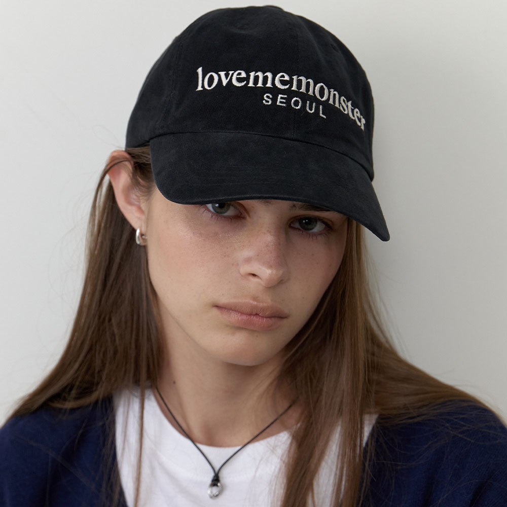 러브미몬스터 러브미몬스터 로고 볼캡 모자 블랙(lovememonster lovememonster Logo Ball Cap Black) - 2