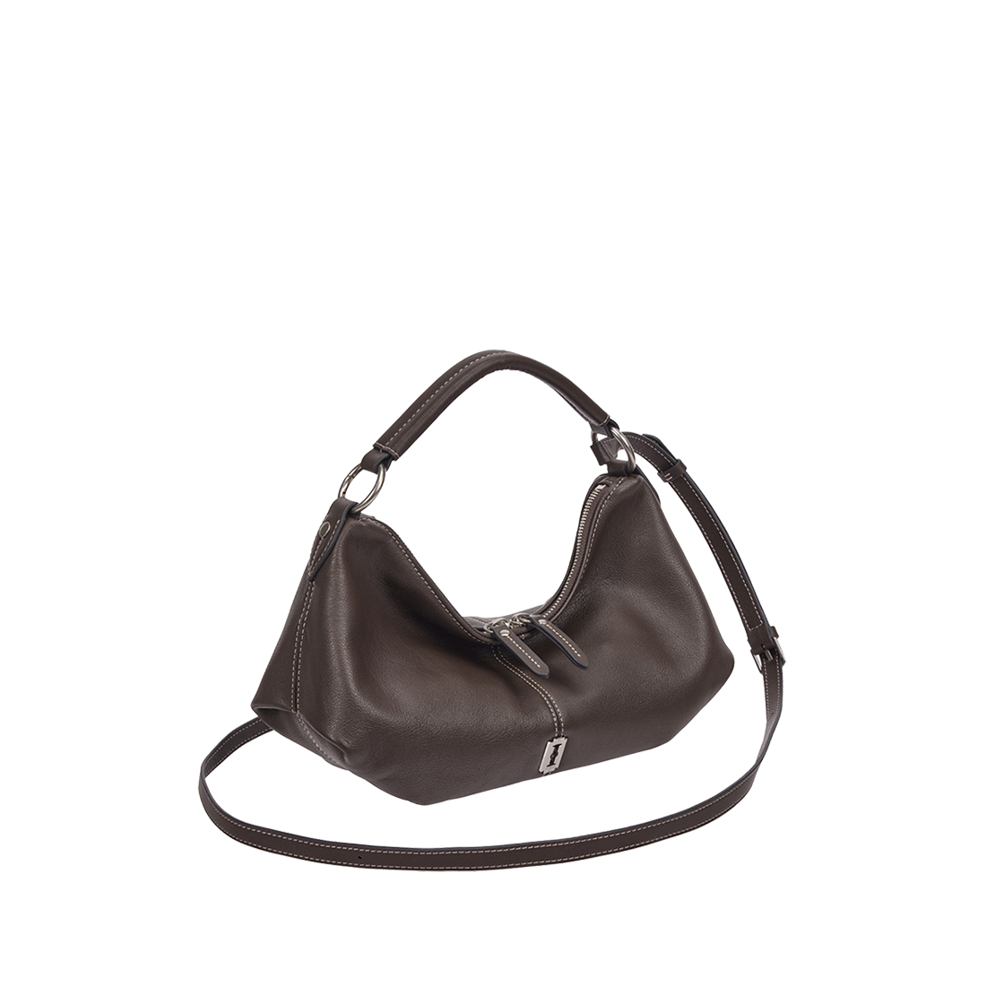 분크 하프문 아타쉬 숄더 스몰 다크브라운