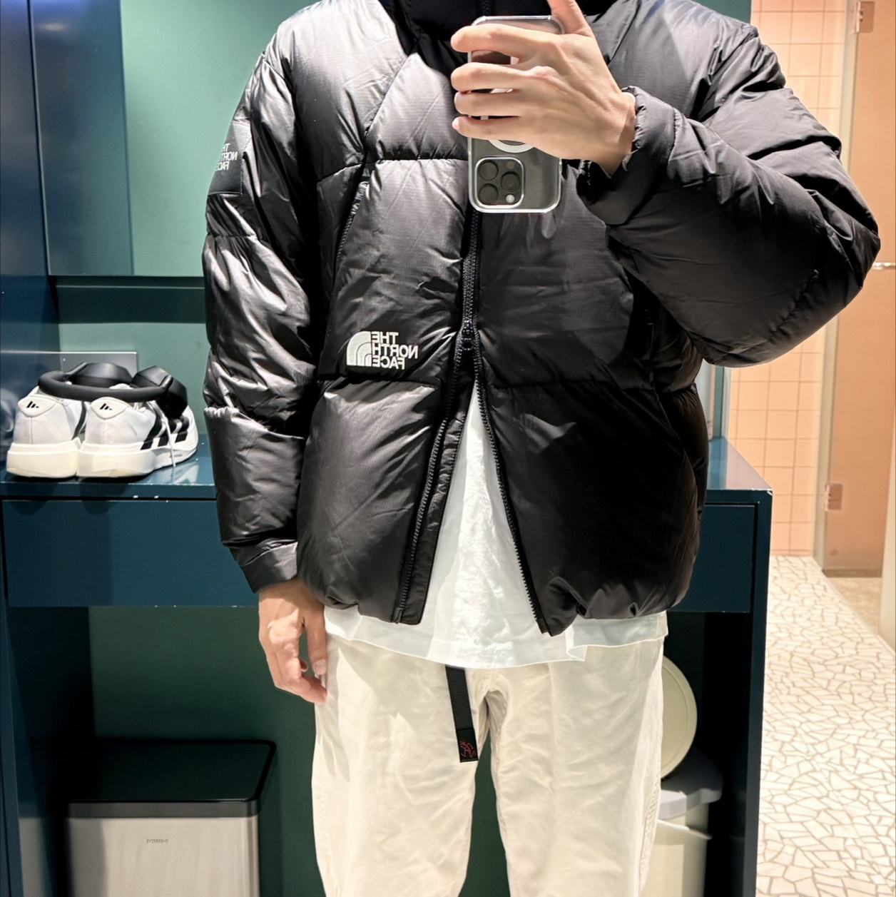 The North Face White Label Project Down Jacket RDS Black - 25FW 착용 스타일