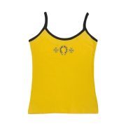 (W) Chrome Hearts Horseshoe Logo Tank Yellow Black