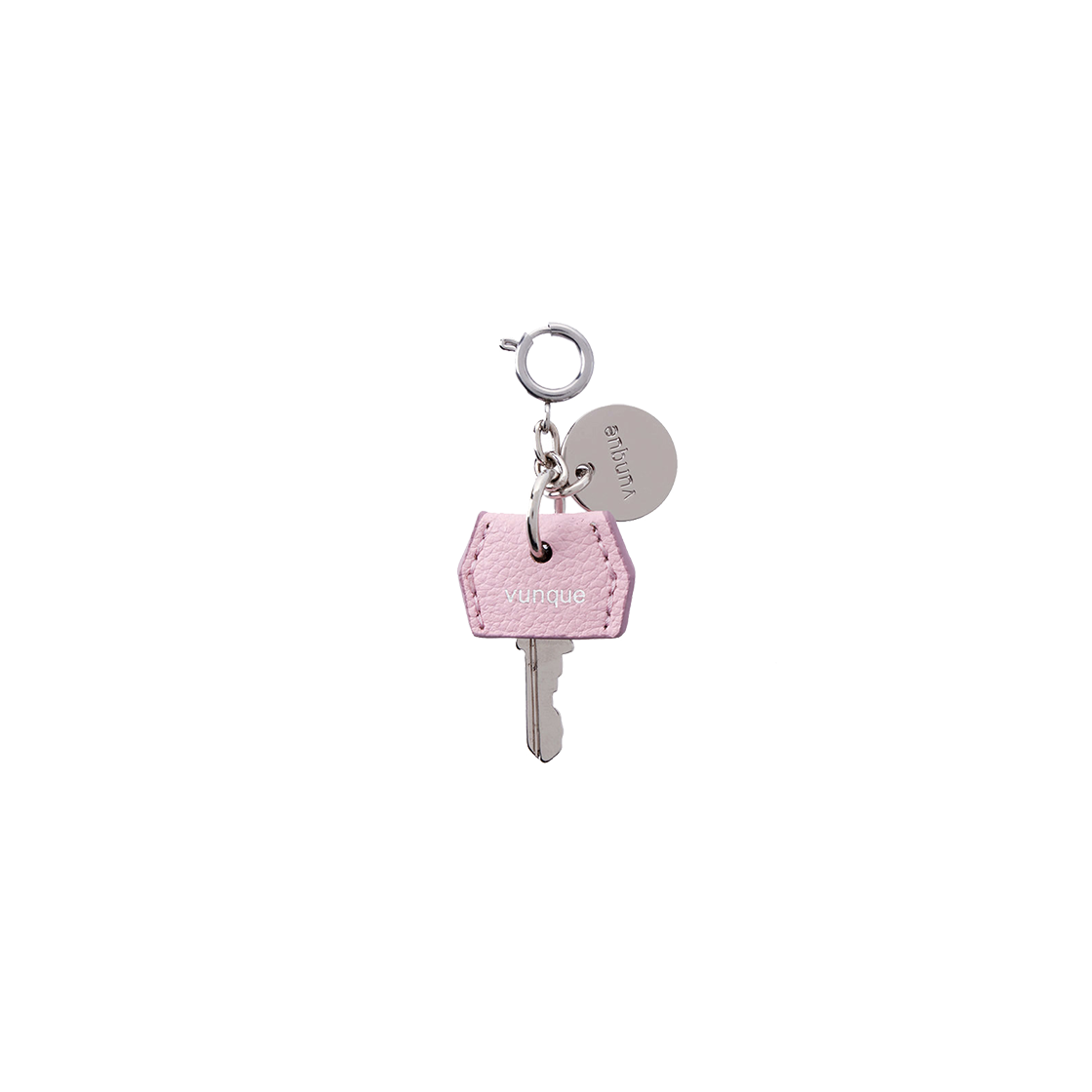 분크 레더 키 참 피콜로 파우더핑크(vunque Leather Key Charm Piccolo Powder Pink)