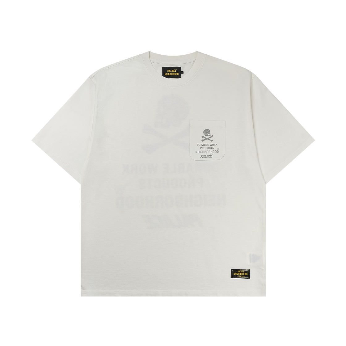 팔라스 x 네이버후드 포켓 티셔츠 화이트 - 25FW | Palace | KREAM