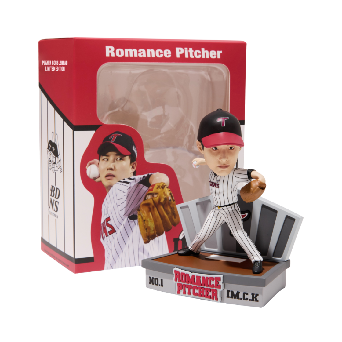 빠더너스 x 엘지트윈스 임찬규 보블헤드 피규어 리미티드 에디션(BDNS x LG TWINS Im Chan Kyu Bobblehead Figure Limited Edition)