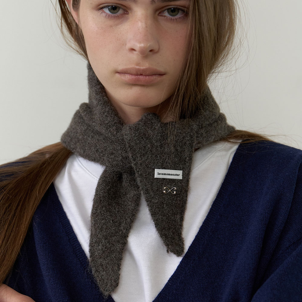 러브미몬스터 쁘띠 삼각 울 스카프 브라운(lovememonster Petit Triangle Wool Scarf Brown) - 2