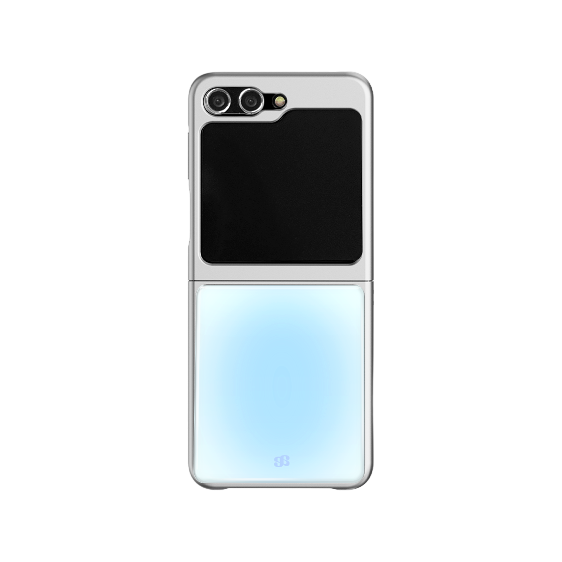 E2507_0037_3 earpearp Aurora Skyblue Silver Z Flip Epoxy Case MagSafe