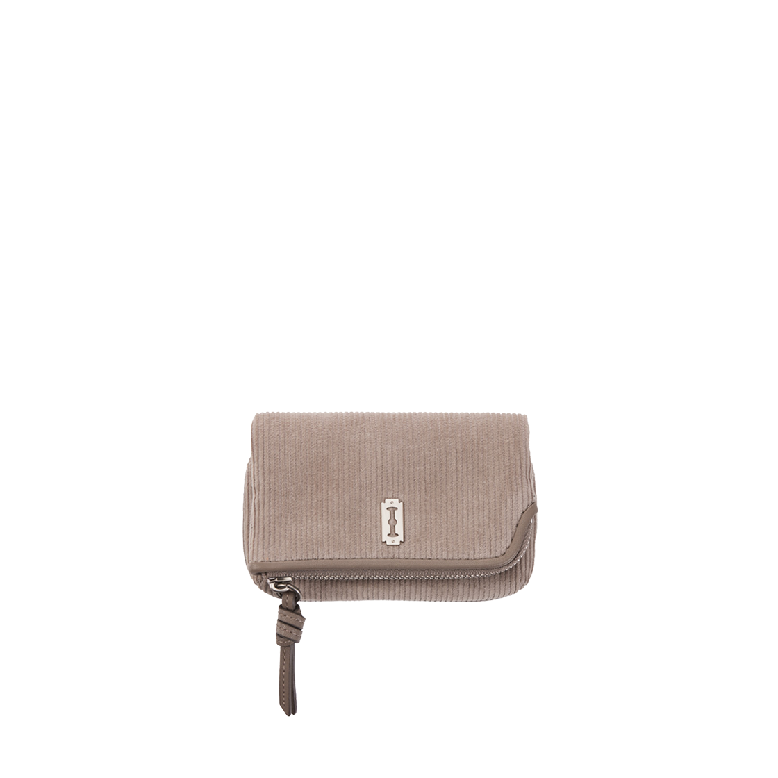 P0000FHX_K vunque Halfmoon Fold Corduroy Card Wallet Beige