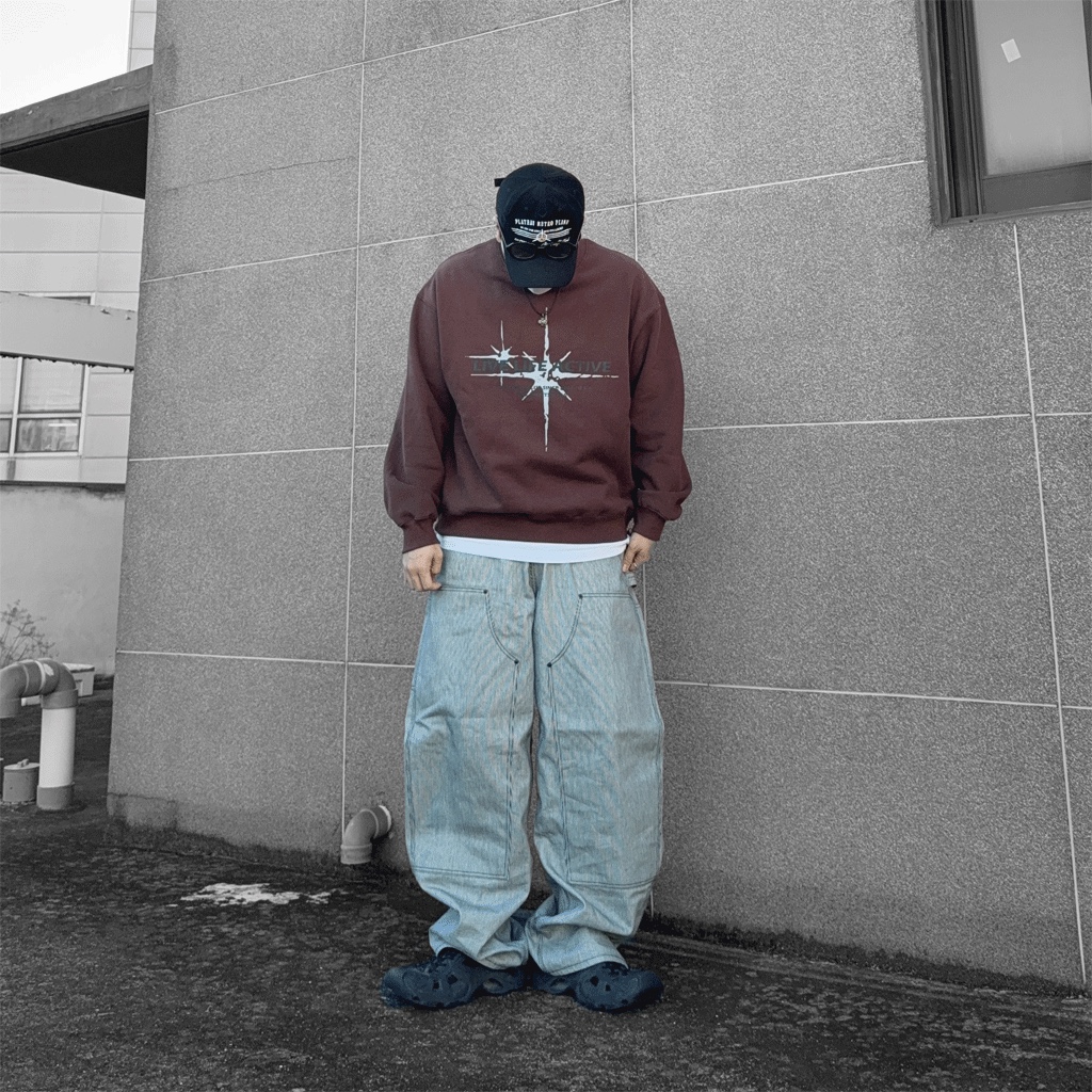 Undermycar Stripe Engineers Double Knee Work Pants Black Stripe - 24FW, Balenciaga HD Lace-Up Sneakers Black 착용 스타일 - 2