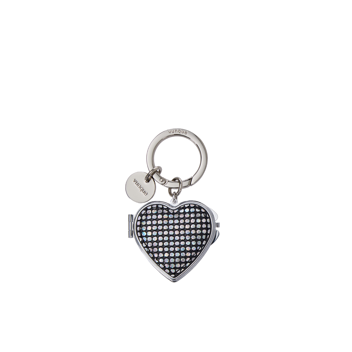 P0000FGD_K vunque Heart Pocket Mirror Charm Hologram