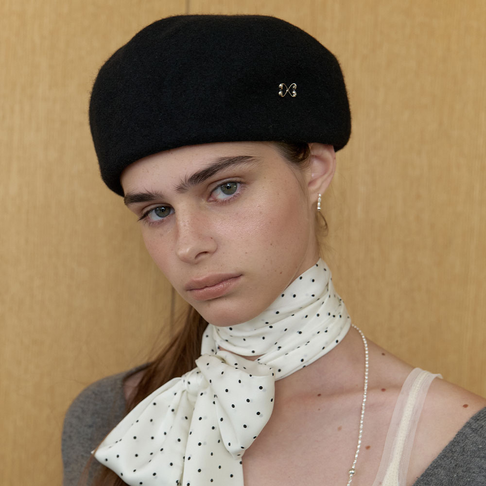 러브미몬스터 몬트 클래식 울 베레모 블랙(lovememonster Mont Classic Wool Beret Black) - 2
