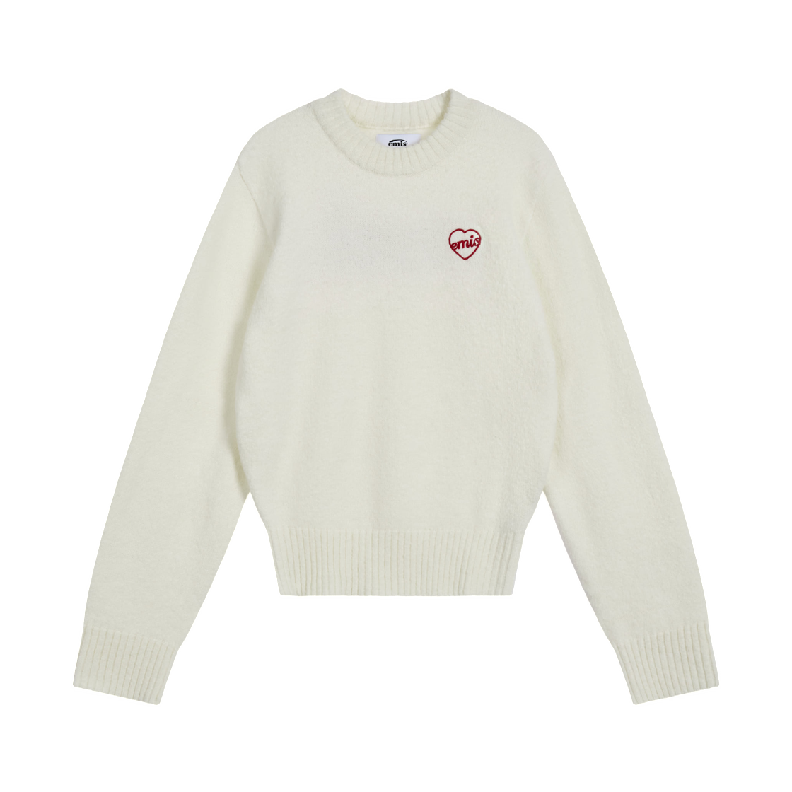 - (W) Emis Heart Logo Pullover Ivory