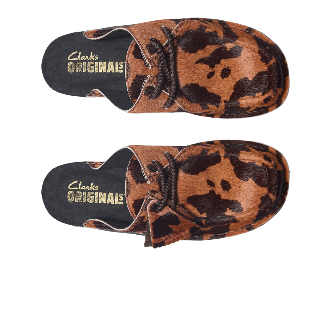 (W) 클락스 데저트 노마드 뮬 브라운 카우 프린트((W) Clarks Desert Nomad Mule Brown Cow Print) - 2