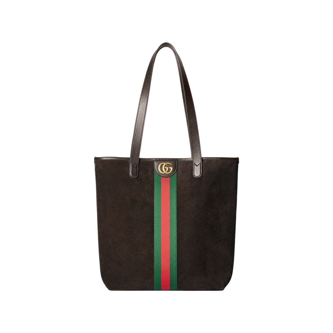 834465-AAE1D-2041 Gucci Ophidia Medium Tote Bag Dark Brown Suede