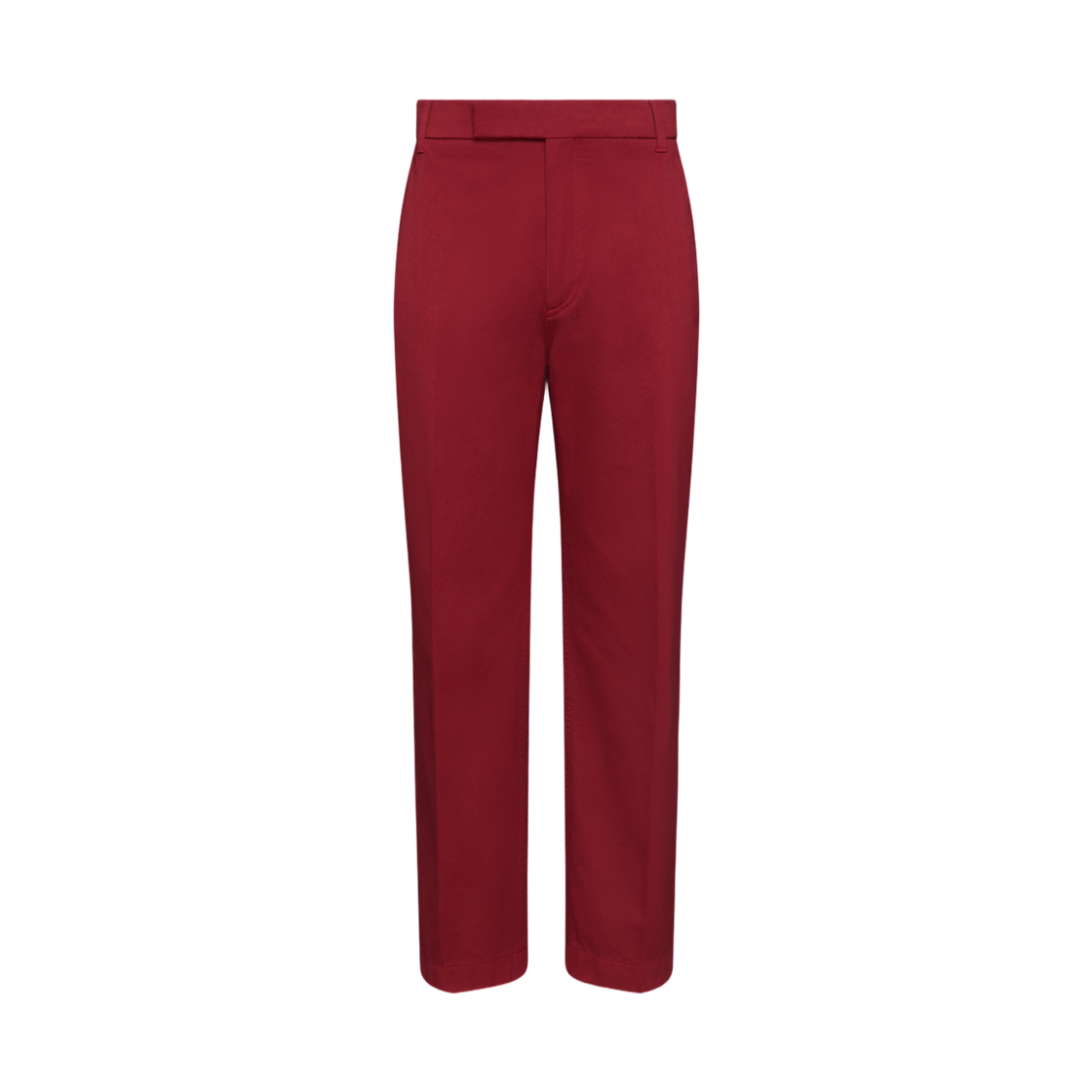 MTU335W-F0576-615 Thom Browne Cotton Twill Utility Trousers Burgundy