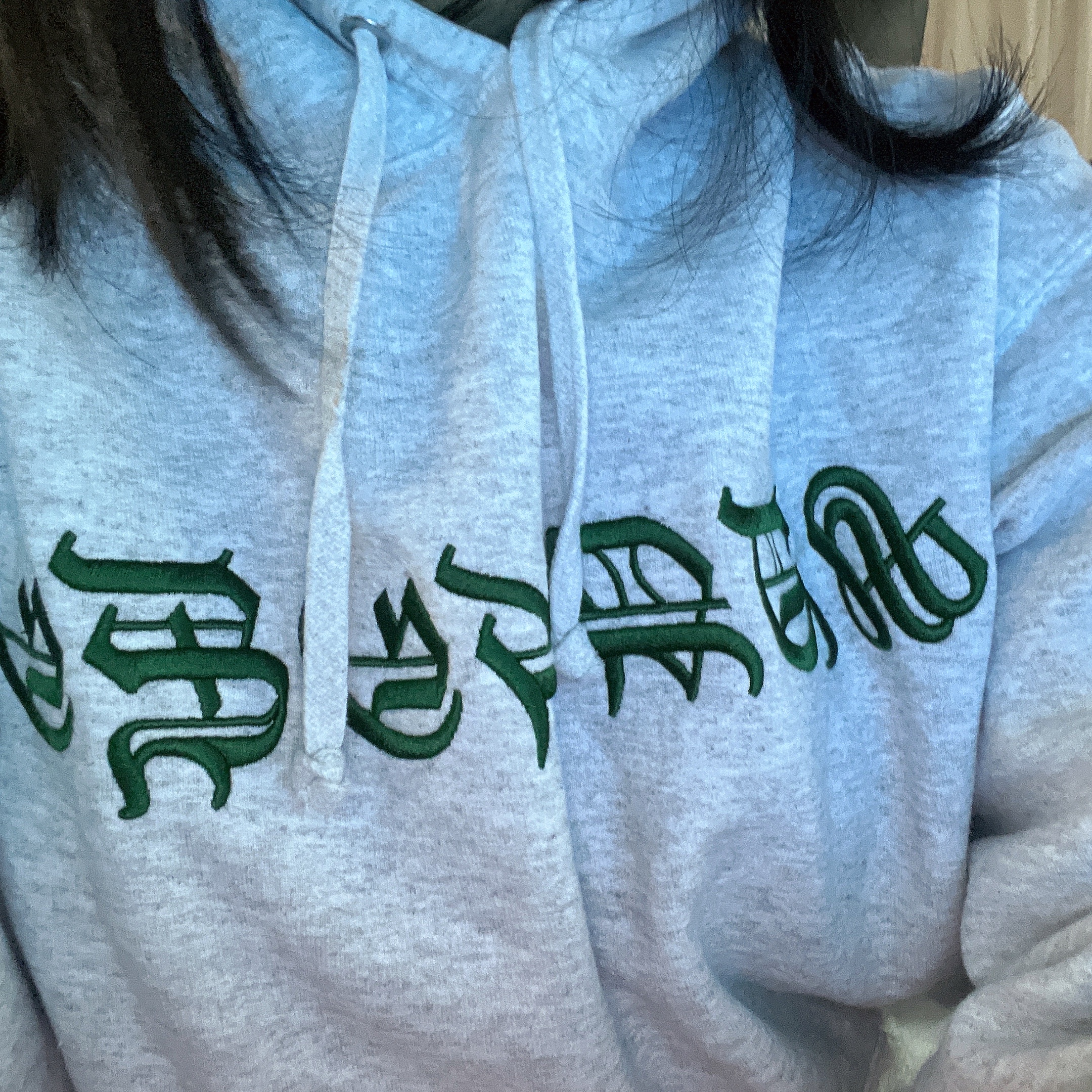 Supreme Blackletter Hooded Sweatshirt Ash Grey - 25SS 착용 스타일