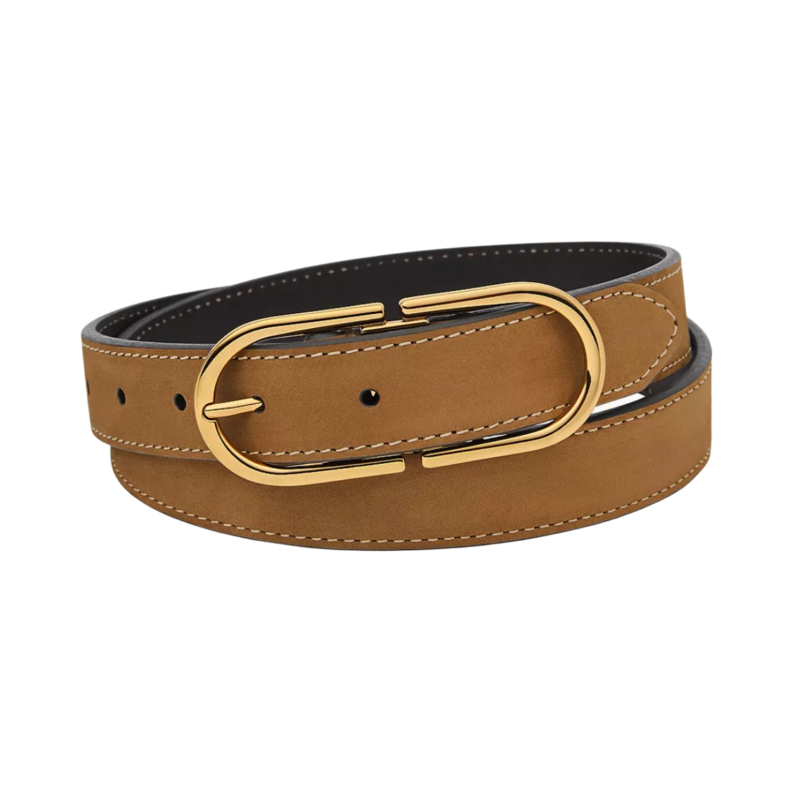 BT4418235 Fossil Double D-Link Belt Camel