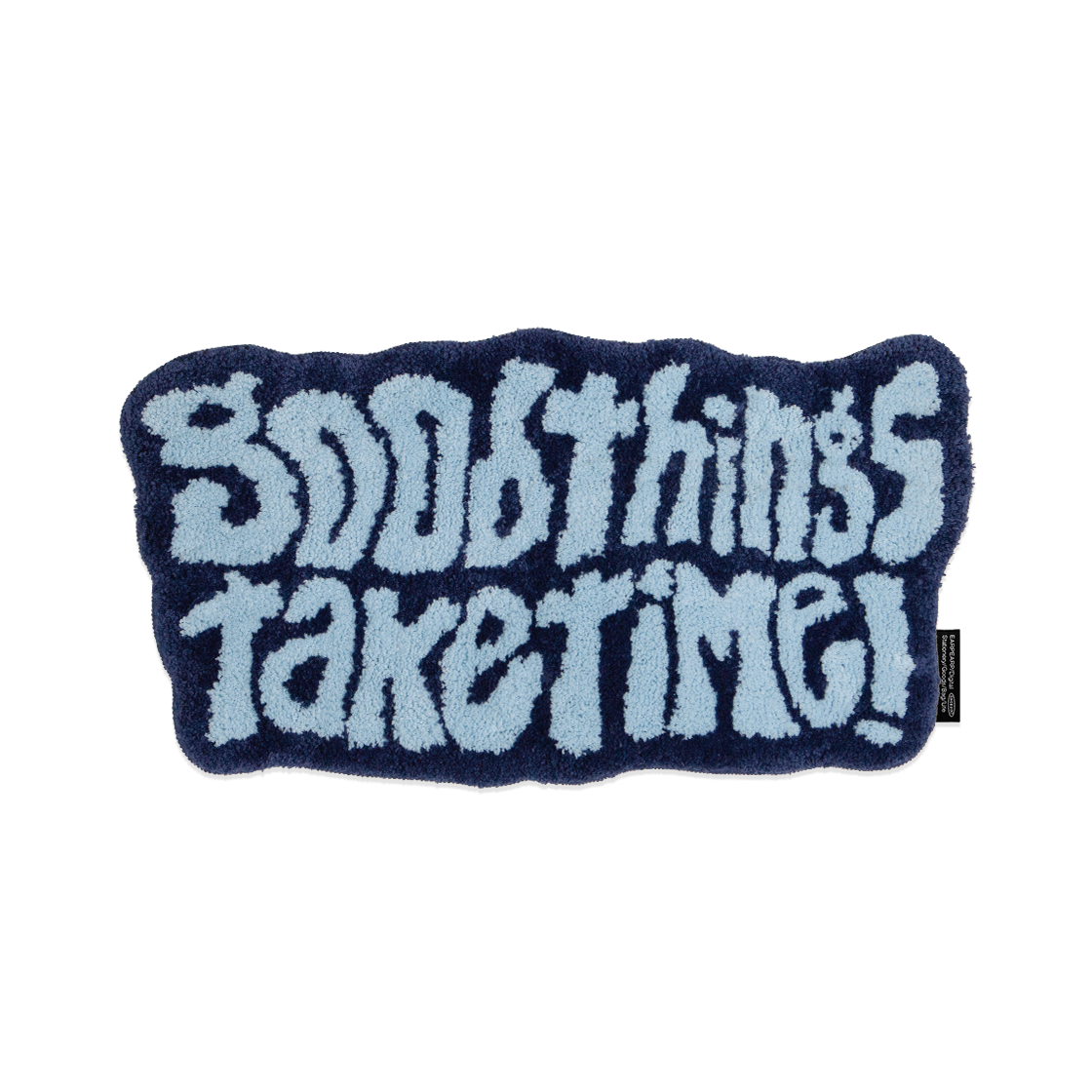 어프어프 GOOD THINGS TAKE TIME 러그 네이비(earpearp Good Things Take Time Rug Navy)