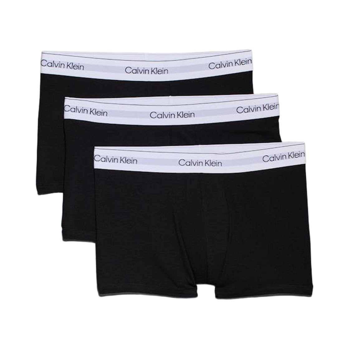 캘빈 클라인 아이콘 코튼 스트레치 3팩 트렁크 블랙(Calvin Klein Icon Cotton Stretch 3-Pack Trunks Black)