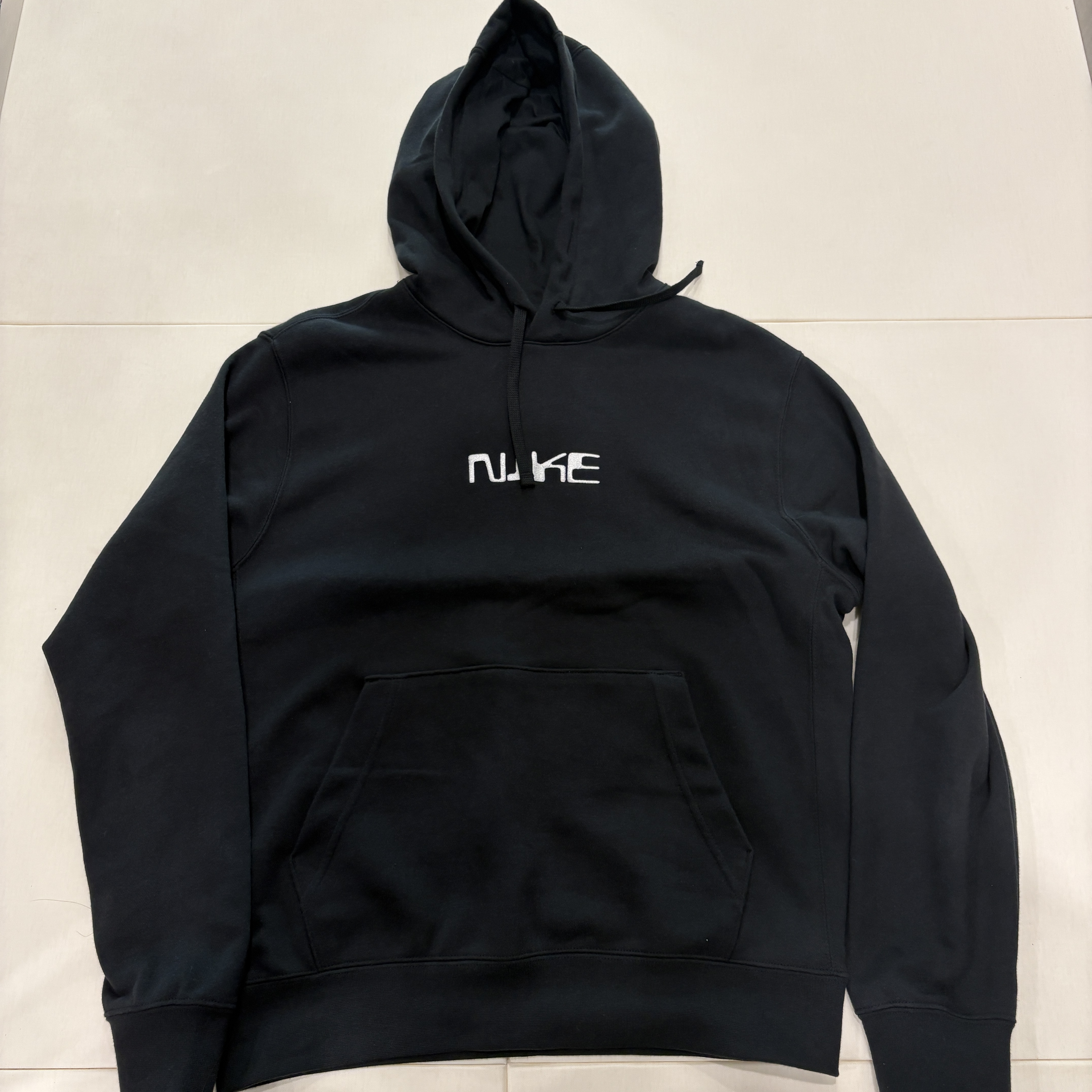 Nike Club Fleece Pullover Hoodie Black White - Asia 착용 스타일 - 1