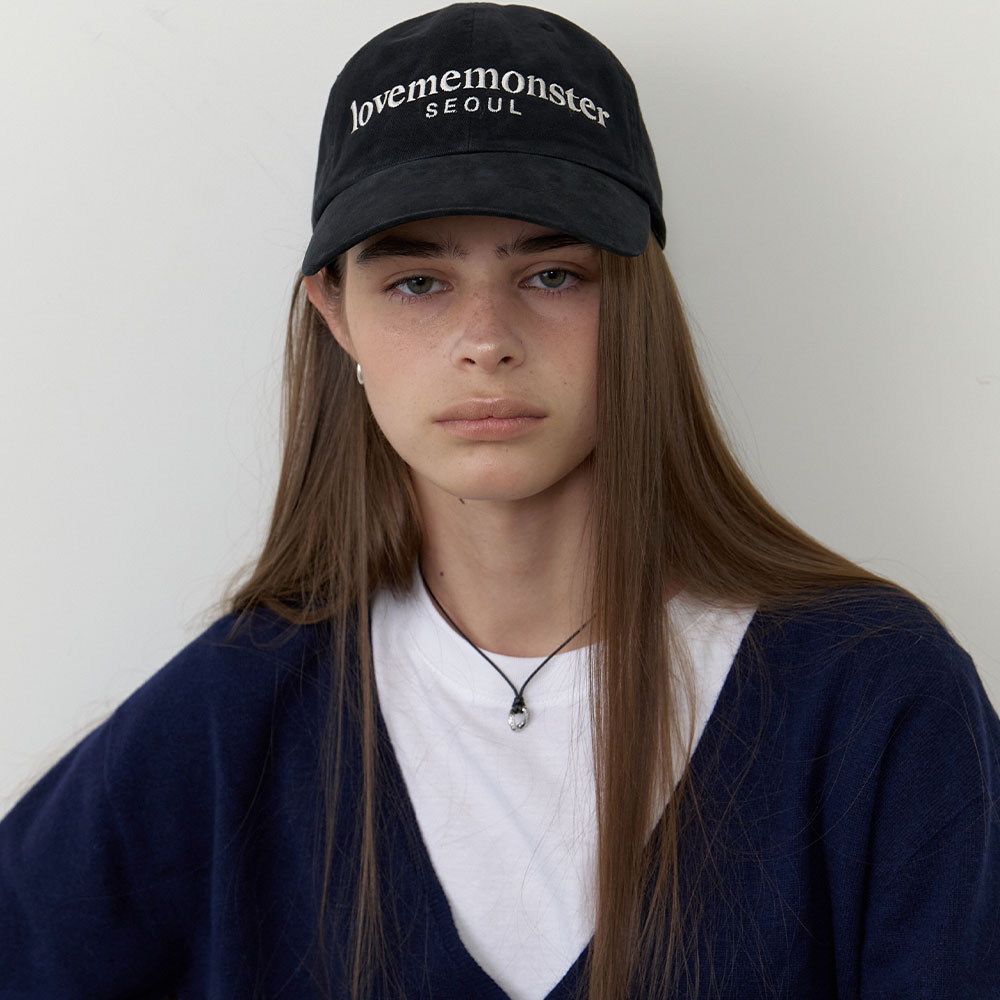 러브미몬스터 러브미몬스터 로고 볼캡 모자 블랙(lovememonster lovememonster Logo Ball Cap Black) - 3