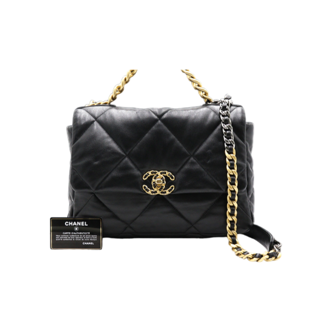샤넬 AS1161 샤넬 19 블랙 라지 플랩 체인 숄더백 aa39023(Chanel 19 Black Large Flap Chain Shoulder Bag)