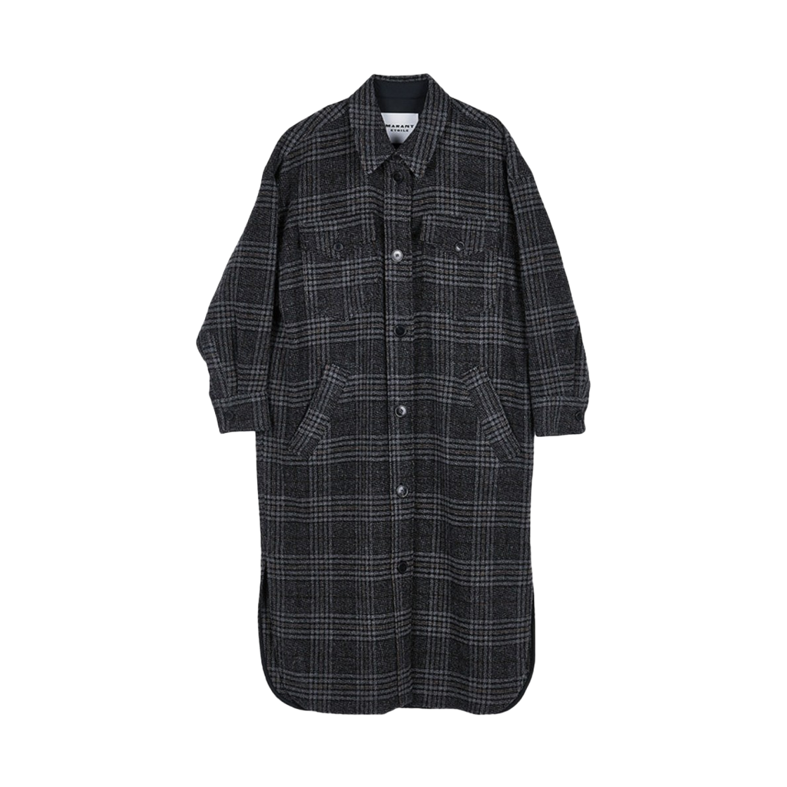 MA0437FA-C3D02E-02GY (W) Isabel Marant Gislene Virgin Wool Coat Grey - 25FW